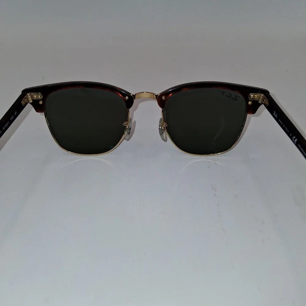 Ray-Ban Clubmaster RB3016 Brown Tortoise Gold Polarized Sunglasses 51mm